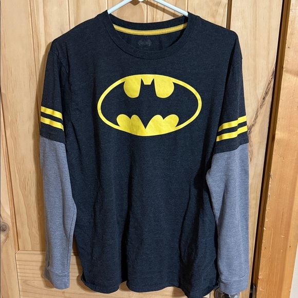 Batman Other - Batman Kids Long Sleeve Shirt - Black and Gray